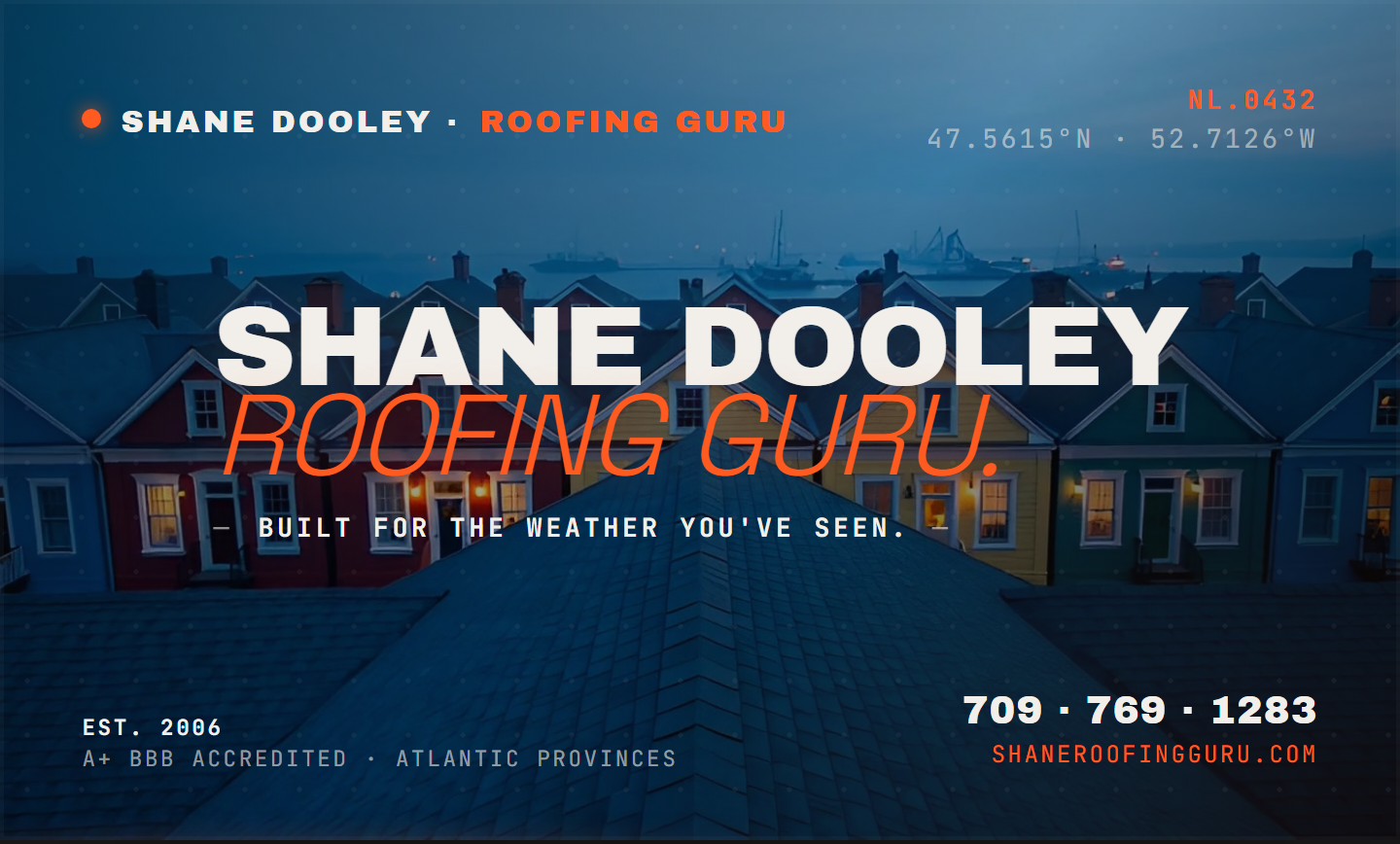 Business card mockup — SHANE DOOLEY · FRONT